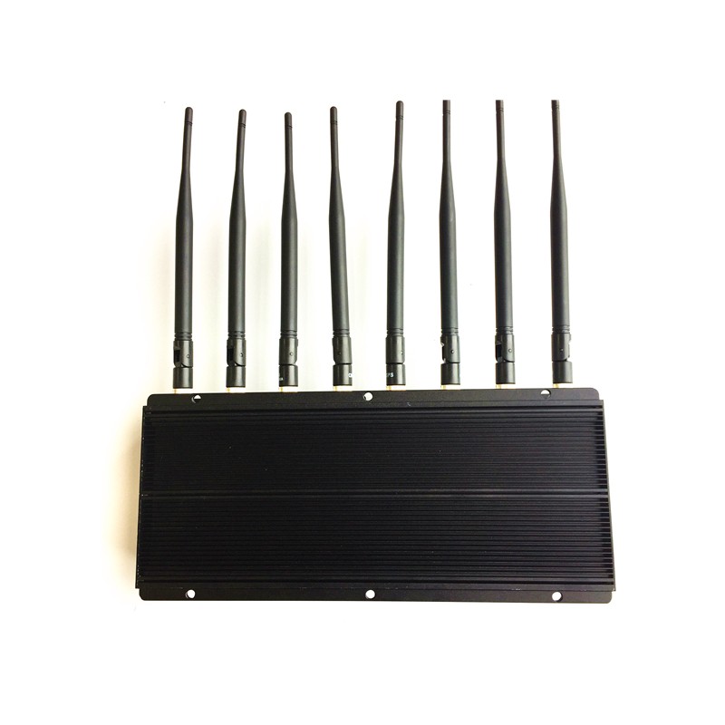 Brouilleur de Signal Portable Sélectionnable 2G/3G/4G/GPS/WIFI/Lojack Haute  Puissance avce 8 antennes 