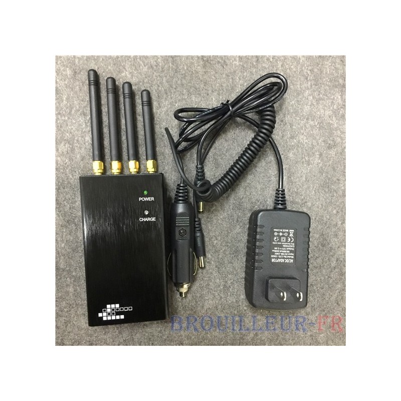 Brouilleur Portable GSM/Wi-Fi/GPS avec 4 Antennes Puissant