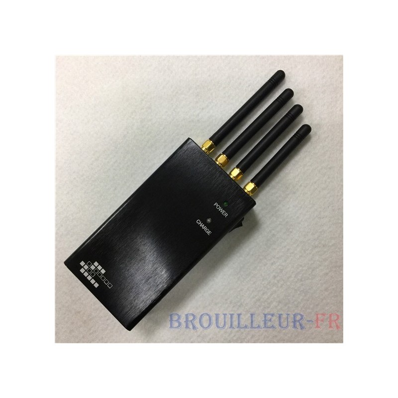 Brouilleur Portable GSM/Wi-Fi/GPS avec 4 Antennes Puissant - Brouilleur -FR.com