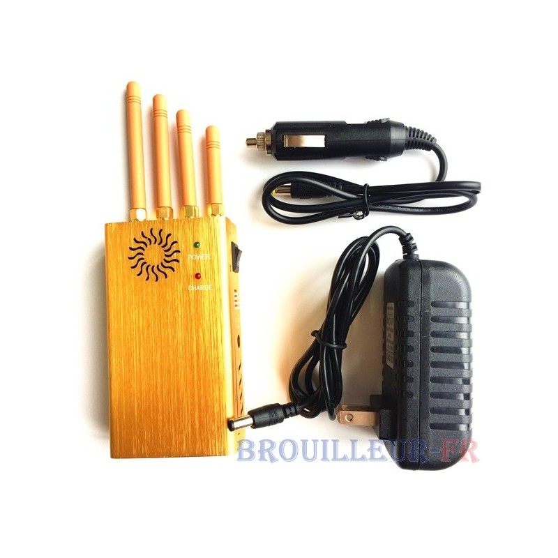 Brouilleur Portable Pour Sans Fil Espion Caméra Bug Avec 4 Antennes