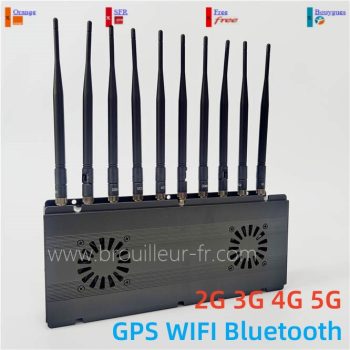 Brouilleur Portable GSM/Wi-Fi/GPS avec 4 Antennes Puissant